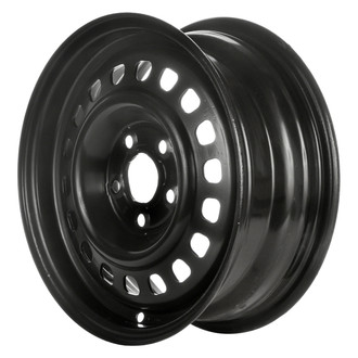 Factory Steel® - 18-Slot Black 14x5.5 Steel Factory Wheel