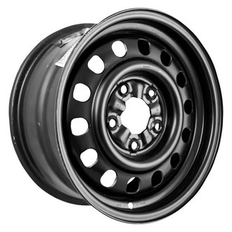 Factory Steel® - 14-Slot Black 15x7 Steel Factory Wheel