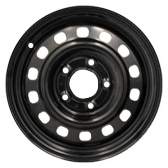 Factory Steel® - 14-Slot Black 14x5.5 Steel Factory Wheel