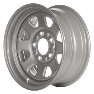Factory Steel® - 8-Slot Argent Silver 15x6.5 Steel Factory Wheel