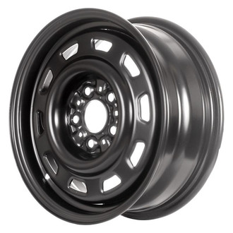 Factory Steel® - 10-Slot Black 15x6 Steel Factory Wheel