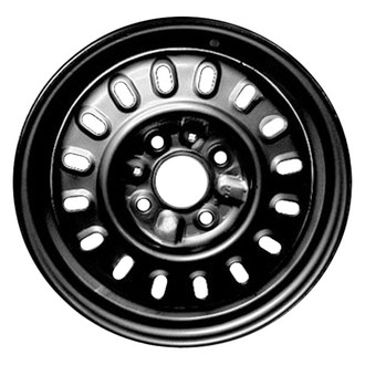 Factory Steel® - 16-Slot Black 14x5.5 Steel Factory Wheel