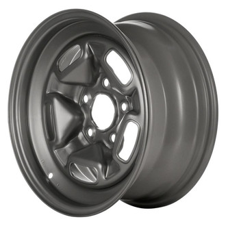 Factory Steel® - 5-Slot Silver 15x7 Steel Factory Wheel