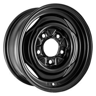 Factory Steel® - 4-Slot Black 15x6 Steel Factory Wheel