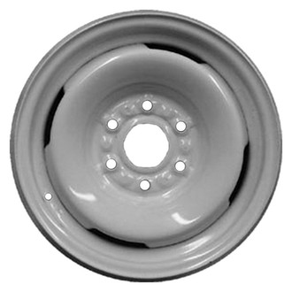 Factory Steel® - 4-Slot Black 16x6.5 Steel Factory Wheel