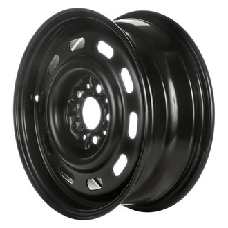 Factory Steel® - 10-Slot Black 15x6 Steel Factory Wheel