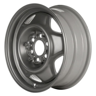 Factory Steel® - 5-Slot Silver 15x6 Steel Factory Wheel