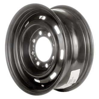 Factory Steel® - 8-Slot Black 16x6.5 Steel Factory Wheel