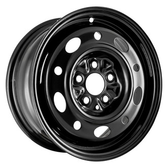 Factory Steel® - 10-Slot Black 14x6 Steel Factory Wheel
