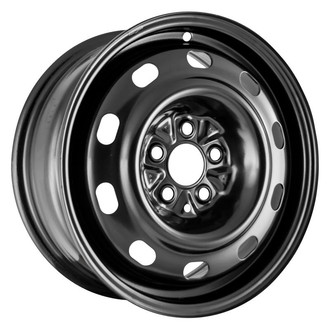 Factory Steel® - 10-Slot Black 15x6 Steel Factory Wheel