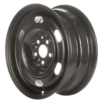 Factory Steel® - 6-Slot Black 15x6 Steel Factory Wheel
