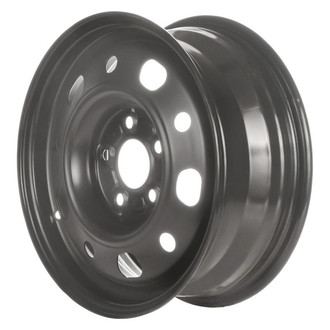 Factory Steel® - 10-Slot Black 15x6 Steel Factory Wheel