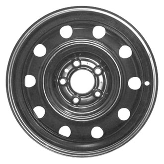 Factory Steel® - 10-Slot Black 16x6.5 Steel Factory Wheel