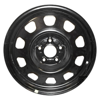Factory Steel® - 10-Slot Black 17x6.5 Steel Factory Wheel