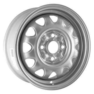 Factory Steel® - 12-Slot Silver 13x5 Steel Factory Wheel