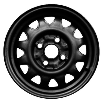 Factory Steel® - 12-Slot Black 13x5 Steel Factory Wheel