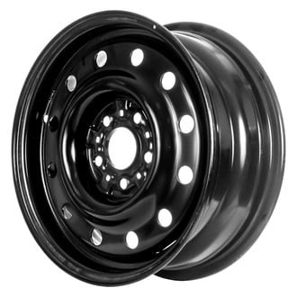 Factory Steel® - 10-Slot Black 15x6 Steel Factory Wheel