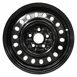 Factory Steel® - 18-Slot Black 15x6 Steel Factory Wheel