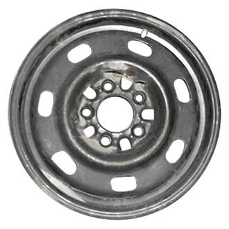 Factory Steel® - 7-Slot Black 15x4 Steel Factory Wheel