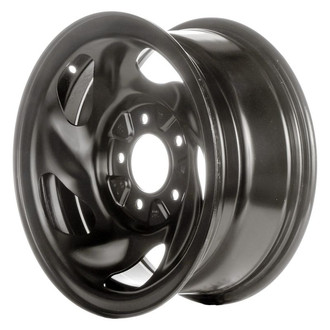 Factory Steel® - 5-Slot Black 16x7 Steel Factory Wheel