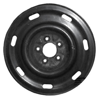 Factory Steel® - 7-Slot Black 16x7 Steel Factory Wheel