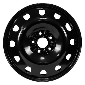 Factory Steel® - 12-Hole Black 17x4 Steel Factory Wheel