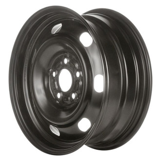 Factory Steel® - 7-Slot Black 16x6.5 Steel Factory Wheel