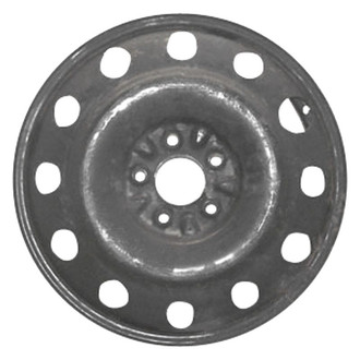 Factory Steel® - 12-Hole Black 17x4 Steel Factory Wheel