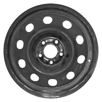 Factory Steel® - 10-Slot Black 17x7.5 Steel Factory Wheel