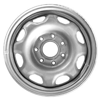 Factory Steel® - 8-Slot Black 17x7.5 Steel Factory Wheel