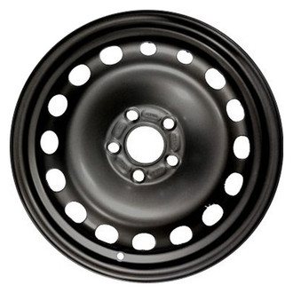 Factory Steel® - 16-Hole Black 16x6.5 Steel Factory Wheel