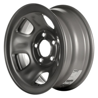 Factory Steel® - 5-Slot Silver 15x6.5 Steel Factory Wheel