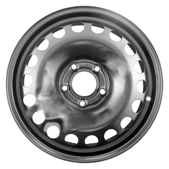 Factory Steel® - 18-Hole Black 16x4 Steel Factory Wheel