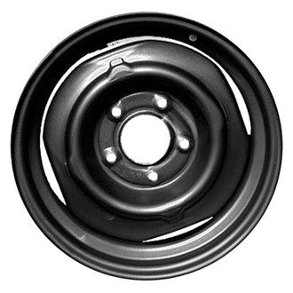 Factory Steel® - 4-Slot Black 15x7 Steel Factory Wheel