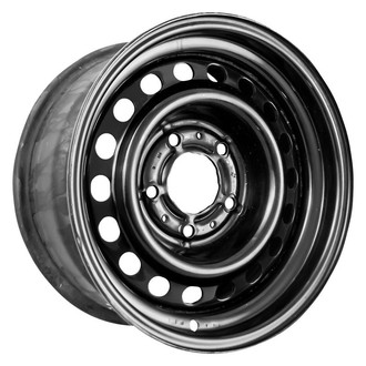 Factory Steel® - 18-Hole Black 15x7 Steel Factory Wheel