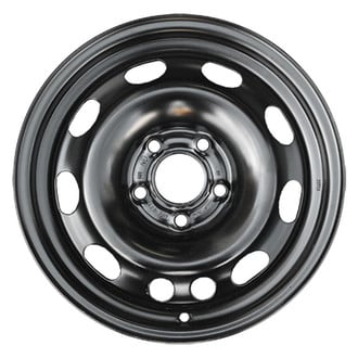 Factory Steel® - 10-Slot Black 15x6.5 Steel Factory Wheel