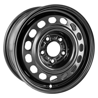 Factory Steel® - 15-Slot Black 15x6 Steel Factory Wheel