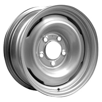 Factory Steel® - 4-Slot Black 15x6 Steel Factory Wheel