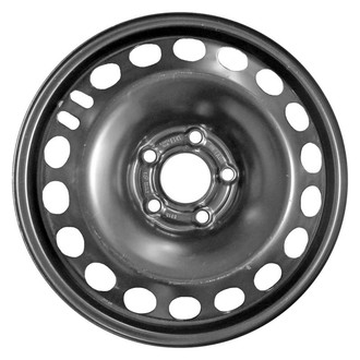 Factory Steel® - 19-Slot Black 16x4 Steel Factory Wheel
