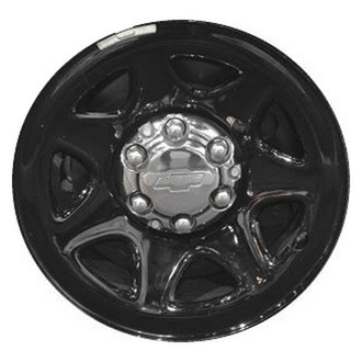 Factory Steel® - 7-Slot Black 17x8 Steel Factory Wheel
