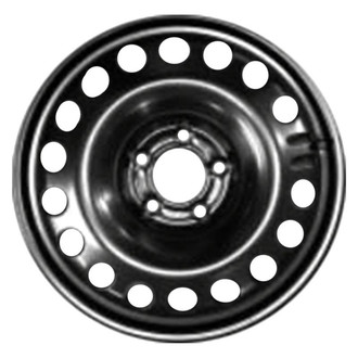 Factory Steel® - 19-Slot Black 14x4 Steel Factory Wheel