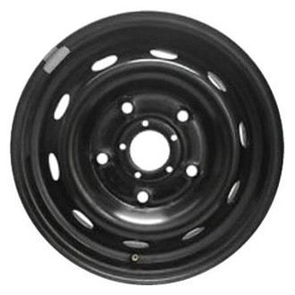 Factory Steel® - 10-Slot Black 16x6.5 Steel Factory Wheel
