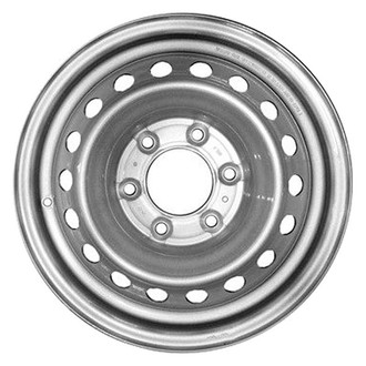 Factory Steel® - 18-Hole Silver 16x7 Steel Factory Wheel