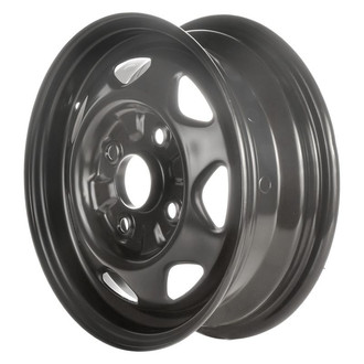 Factory Steel® - 7-Slot Black 13x4.5 Steel Factory Wheel