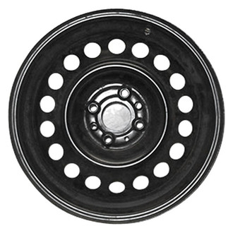 Factory Steel® - 18-Hole Black 15x6 Steel Factory Wheel