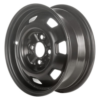 Factory Steel® - 7-Slot Black 13x5 Steel Factory Wheel