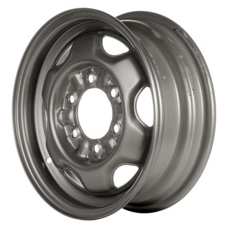 Factory Steel® - 6-Slot Silver 15x5.5 Steel Factory Wheel