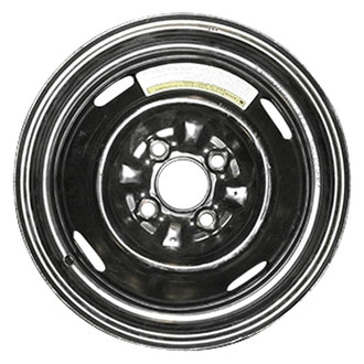 Factory Steel® - 4-Slot Black 14x4 Steel Factory Wheel