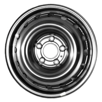 Factory Steel® - 16-Slot Black 15x5.5 Steel Factory Wheel