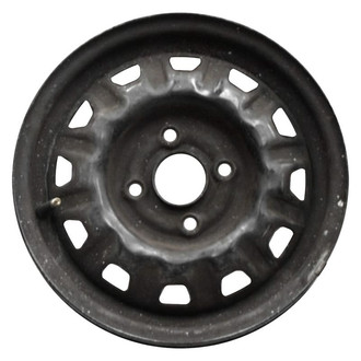 Factory Steel® - 12-Slot Black 13x5 Steel Factory Wheel